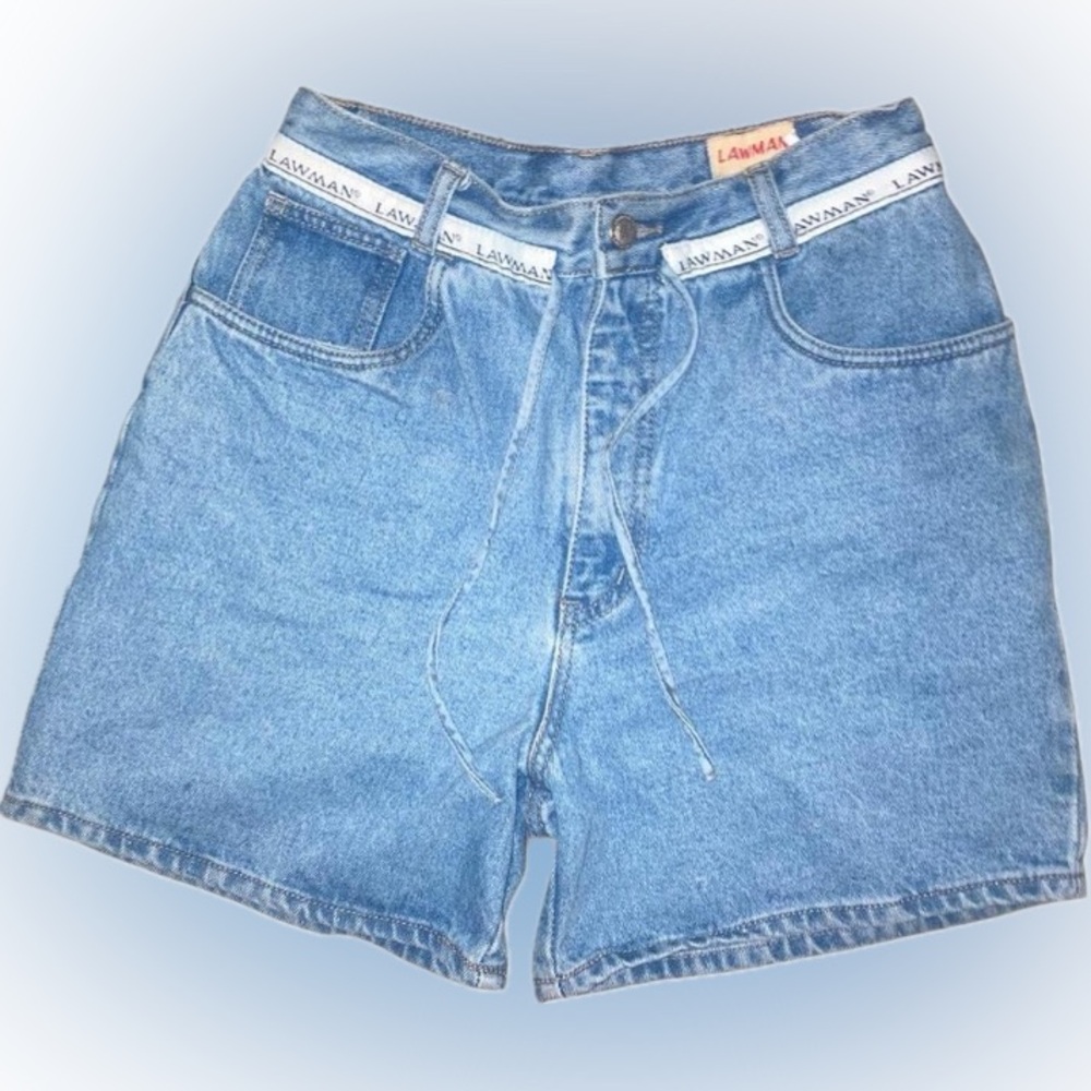 LAWMAN Light Blue Denim Jean Shorts